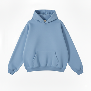 Sweat à capuche oversize pour homme en molleton épais, style streetwear urbain, hiver, uni, disponible en ODM - Product Image 1