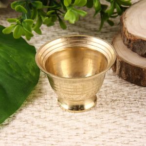 Petit bol en laiton traditionnel, tasse en métal artisanale, ustensile de cuisine décoratif, récipient rond poli, élégant et durable pour le service - Product Image 4