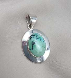 Pendentif turquoise bleu, argent sterling 925, bijoux en pierre naturelle faits à la main, exportateur en gros - Product Image 6