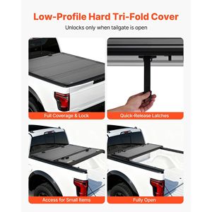Copertura Rigida Tri-Fold per Cassone Pick-up Compatibile con Chevy/GMC Silverado/Sierra 1500 2019-2025, Cassone da 5.8 ft (70 Pollici) MultiP - Product Image 3