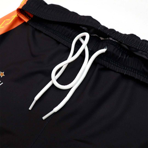 Custom <b>Volleyball</b> Uniform Sleeveless V-Neck Sublimated Moisture Wicking Unisex Adult Orange Red Geometric Print Polyester <b>Sets</b> - Product Image 3