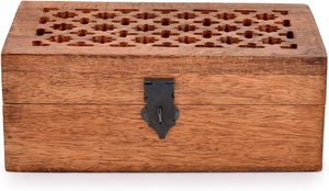 Handmade Solid Wood Storage <b>Box</b> Rectangle Carved Lid Antique Style Tabletop Home Decoration <b>Wooden</b> <b>Box</b> Case - Product Image 4