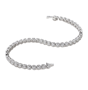 IGI Certified Round Cut Lab Grown Diamond Luxury Tennis Bracelet 9K 10K 14K 18K Solid Gold Minimalist Stackable Wedding Bracelet - Product Image 2