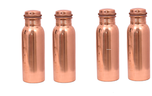Bouteille d'eau en cuivre brun pur à 100 % (capacité 1000 ml) – Le meilleur produit agricole indien de KC ENTERPRISES – Durée de conservation de 24 mois - Product Image 4