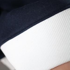 CASADY BLUE <b>Mock</b> <b>Neck</b> Sweatshirt 100% BLUE Applique Embroidery wide <b>neck</b> Sweatshirt Finer Threads - Product Image 5