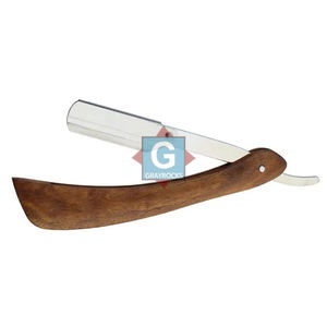 Navaja de Afeitar Clásica de Acero Inoxidable con Mango de Madera para Barbería y Peluquería - Product Image 3