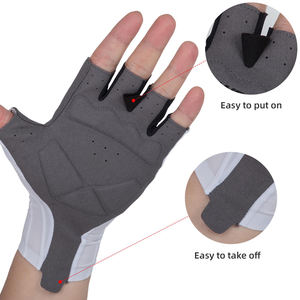 Guantes de ciclismo profesionales, diseño acolchado a prueba de golpes de malla transpirable para ciclismo de montaña y carretera al aire libre, guantes antideslizantes - Product Image 5
