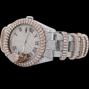 Montre de luxe DiaDream Gems & Jewel Hip-Hop pour homme, mouvement à quartz, boîtier carré, bracelet en diamant moissanite, édition limitée - Product Image 5