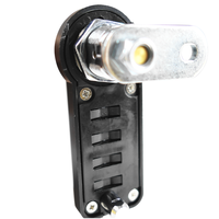 Serrure à combinaison tubulaire en alliage de zinc avec système d'accès à double clé, entraxe de 60 mm, finition noire plaquée zinc, grade 2 ANSI