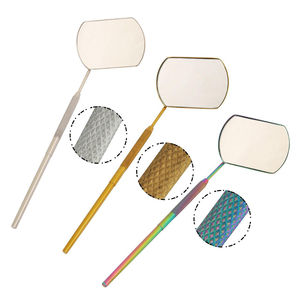 Miroir d'extension de cils rond mural en acier inoxydable plaqué or OEM de qualité supérieure – Outil professionnel de vérification des cils pour la beauté - Product Image 2