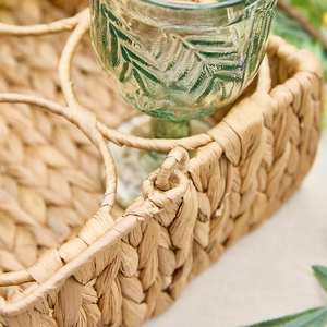 Panier de rangement pour bouteilles de cuisine à six sections en jacinthe d'eau tressée, fait main, vente en gros, fabriqué par VgreenArt au Vietnam - Product Image 3