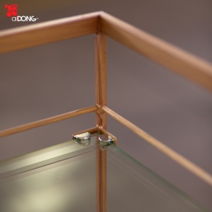 Modern Corner Glass Display Rack 4-Tier Eyewear Retail <b>Stand</b> Wood Grain Paint Sector Merchandising Rack OEM Factory ADONG A72 - Product Image 5