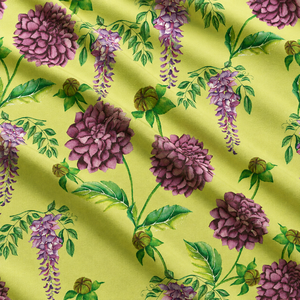 Colección Cottagecore: Tela Ligera de Algodón con Estampado Floral de Flores Ilustradas en Satén, Color Rosa Polvoriento Salvia, Estilo Vintage - Product Image 4
