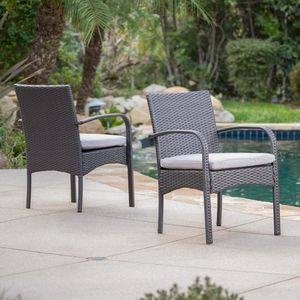 Juego de 2 Sillas de Comedor de Mimbre CORDOBA KD PE para Jardín - Product Image 3