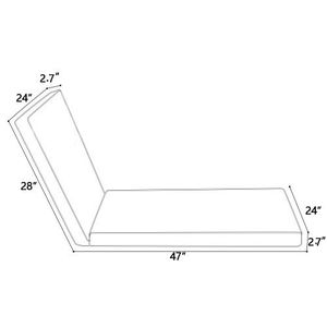 Set di 2 Cuscini Grigi per Chaise Longue, Sostituzione per Sedute da Esterno, Comodi Cuscini per Arredamento da Giardino - Product Image 5