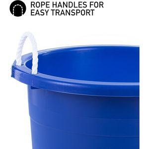 Contenitore Blu da 19 Galloni con Manico in Corda, Facile Accesso, Confezione da 2 per Organizzazione Domestica - Product Image 4