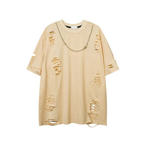 Camisetas de Hombre Oversize de Alta Calidad, Manga Corta, Estilo Desgastado, Lavado Ácido, a la Moda - Product Image 4