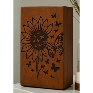 High Quality Wooden Urn Box for Memorial Storage Durable Wooden Urn for Ashes with Smooth Polish by AYAANS - Product Image 3