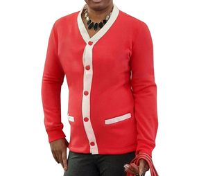 Make Your Custom Premium Quality V-Neck for Sorority/Fraternity/Colleges/Universities Logo Knitted <b>Cardigans</b> <b>Sweaters</b> for Unisex - Product Image 2