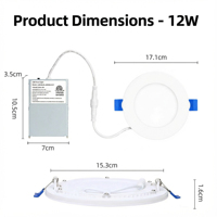 Vente flash : panneau lumineux LED rond en aluminium, petit, avec interrupteur de gradation à cinq couleurs, pour salon, lumière de nuit