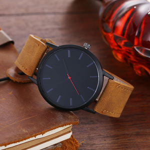 8132 Hot Selling 3 Pcs Men's Fashion Watch <b>Leather</b> Quartz Watch With Crown <b>Bracelet</b> Set Luxury Minimalist Watch Set - Product Image 5