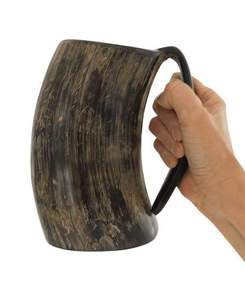 Tasses artisanales en corne de buffle, récipients à boisson naturels faits à la main, vaisselle traditionnelle pour la maison, les restaurants, les cafés et les salles à manger - Product Image 2
