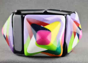 Branded Customized Top Quality Handcrafted Customized Color Resin Fashion Jewelry Strand Bracelet for Women From India. - Product Image 2