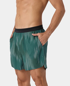 High Quality <b>Men's</b> <b>Green</b> Printed Cotton Mid Waist Quick Dry Sport <b>Shorts</b> with Pockets Zipper Fly Elastic Waist 2026 Wholesale - Product Image 1