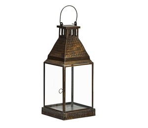 Classic Luxury Hanging Square shape Home Decor Galvanised Metal Candle <b>Lantern</b> With <b>Silver</b> Color Finished for Home & Garden - Product Image 6
