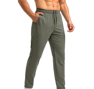 Pantalones Deportivos para Hombre, Cintura Elástica con Cordón, Bolsillos Laterales, Secado Rápido, Ligeros, Casuales, de Poliéster Tejido, para Primavera - Product Image 3