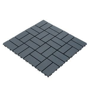 44-Pack Grey 12 "x 12" quadrati di plastica ad incastro piastrelle ponte impermeabile Patio esterno Decking per tutte le stagioni per l'uso a bordo piscina - Product Image 6