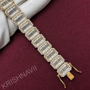 Pulsera de tenis de oro rosa de 10K con diamantes VVS de 13mm, estilo hip hop, joyería de lujo con incrustaciones brillantes, regalo para hombres y mujeres, corte cojín - Product Image 4