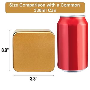 Tin <b>Boxes</b> with Lids, <b>Empty</b> Metal Tins, Portable Storage Metal Tin Container Organizer <b>for</b> Cookie, Candy, Treats, <b>Gifts</b> & craft - Product Image 4