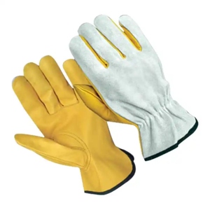 Top Quality Cowhide Grain and Split Leather Driving Work <b>Gloves</b> Heavy Duty Soft and Comfortable Long-Lasting Abrasion Resistant - Product Image 1