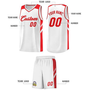 Ensemble d'uniformes de basketball personnalisés, logo d'équipe, nom, numéro, impression par sublimation, broderie, applique, logo 3D, vêtements 100% personnalisés - Product Image 4