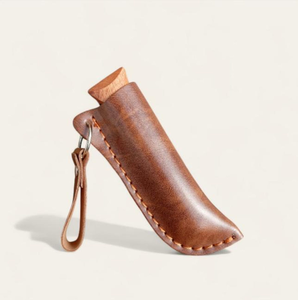 Étui en cuir pour couteau de chasse, de loisirs et de cuisine, housse de protection en cuir fait main pour couteau avec boucle - Product Image 6