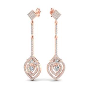 Boucles d'oreilles pendantes longues REYES Timeless en argent sterling 925 avec moissanite certifiée GRA, design en forme de cœur, fermeture à vis - Product Image 6