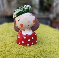 Macetas Decorativas Ecológicas de Resina para Jardín y Hogar, Precio al por Mayor, Regalo, Acabado Glaseado Ligero, Maceta de Escritorio para Interiores