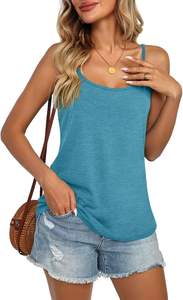 เสื้อกล้ามผู้หญิงถักจากโพลีเอสเตอร์ น้ำหนักเบา ระบายอากาศได้ดี เป็นมิตรกับสิ่งแวดล้อม แห้งเร็ว ทรงเข้ารูป ยืดหยุ่น ผ้าเนื้อนุ่ม - Product Image 2