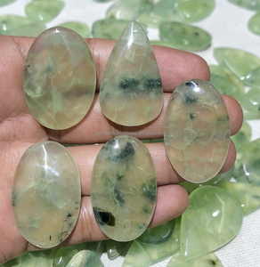 Piedras Preciosas Sueltas de Prehnita Natural en Diferentes Formas, Cabujones con Reverso Plano, Piedras Preciosas al por Mayor, Cabujones de Todos los Tamaños Disponibles - Product Image 5