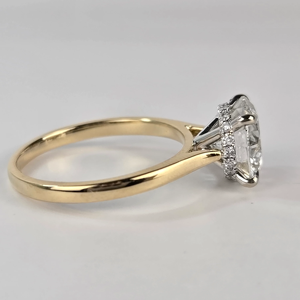 2.6 Carat <b>Round</b> Brilliant Lab Grown Diamond E Color 14K Solid Gold IGI Certified Engagement Anniversary Ring - Product Image 5