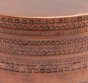 Haute qualité cuivre antique Vintage Designer grande forme ronde Table basse salon meubles accessoires fournitures de l'Inde - Product Image 4