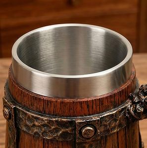 Taza de Madera Vikinga Religiosa Ecológica de Gran Venta con Asa Pulida para Café, Té, Cerveza, Estilo Ángel - Product Image 5