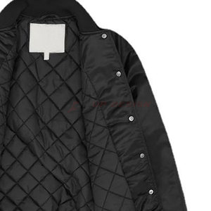 2026 Winter <b>Men's</b> Stand Collar Satin Bomber <b>Jacket</b> <b>Long</b> Sleeves Custom Design Eco-Friendly Breathable Regular Fit Casual Wear - Product Image 6