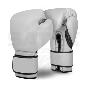 Guantes de boxeo de cuero con logotipo personalizado al por mayor, guantes de boxeo Muay Thai con cierre de velcro para hombres y mujeres, color personalizado - Product Image 4