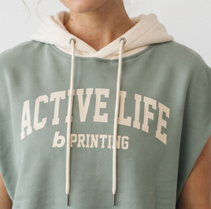 Women Sleeveless Hooded Crop Top Casual 100% Cotton Knitted Breathable Winter Wear <b>Running</b> Gym Fitness Wear Crop <b>Hoody</b> Top - Product Image 4