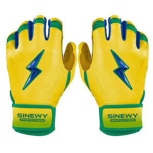 SINEWY Sports Fitness Yellow Baseball Batting Gloves Premium Grip Breathable Anti Slip Durable Training Gloves for Men - Product Image 1