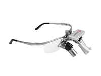 Loupes dentaires ergonomiques manuelles en métal ASLING INTERNATIONAL EL-1 3.0X avec lampe frontale, loupe binoculaire chirurgicale certifiée CE