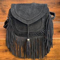 Sac à bandoulière vintage à franges en cuir suédé véritable de grande capacité pour femmes, sac à main de style tendance, nouvel arrivage Offre Spéciale