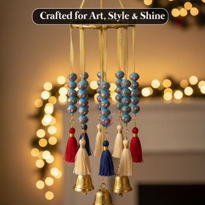 Cuentas de Vidrio y Lampwork Hechas a Mano en Tono Azul Dual |   Redondo de 16 mm |   Hilo de 8 Pulgadas para la Fabricación y Decoración de Joyas - Product Image 4